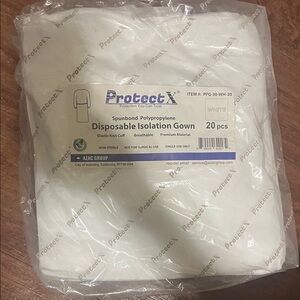 White Disposable Isolation Gown